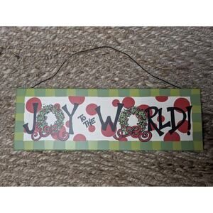 Magnolia Lane "Joy to the World" Christmas Card Holder Display Sign Holiday NEW